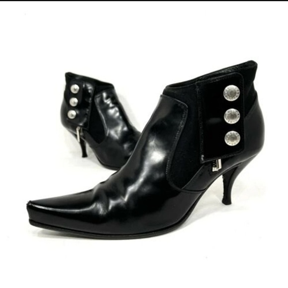 Dolce Gabbana Witchy Patent Leather Heeled Ankle Booties - Picture 2 of 9